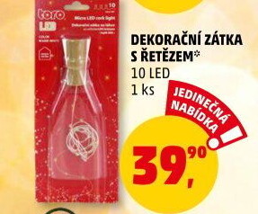LED dekorační zátka s řetězem Toro