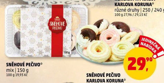 Pečivo sněhové Karlova Koruna