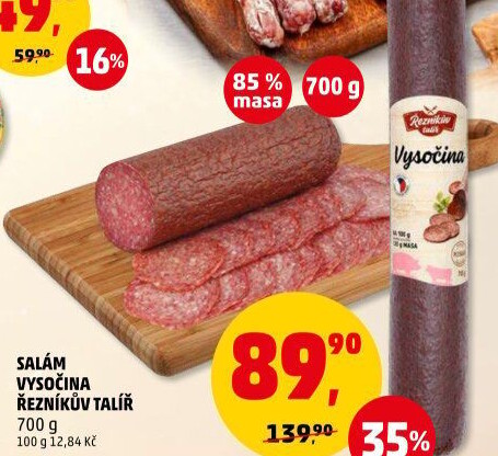 Salám Vysočina Řezníkův talíř