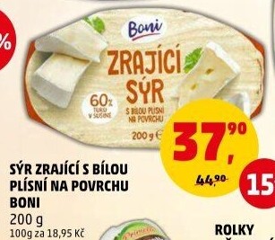 Sýr zrající s bílou plísní na povrchu Boni