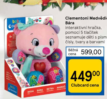 Interaktivní medvídek Clementoni