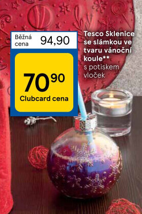 Sklenice s víkem a slámkou Tesco