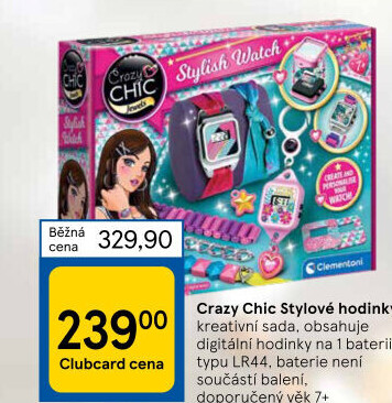 Stylové hodinky Crazy Chic Clementoni