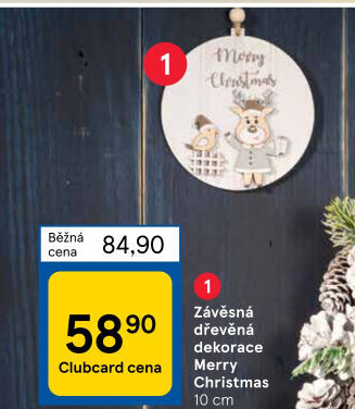 Vánoční dřevěné závěsné dekorace