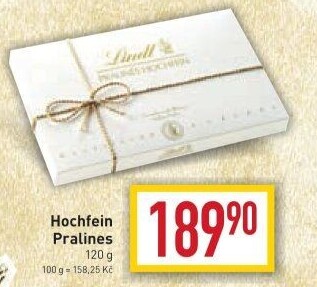 Bonboniéra Pralinky Hochfein Lindt