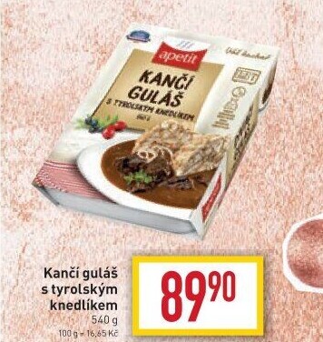 Guláš kančí s knedlíkem Apetit