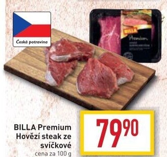 Hovězí steak ze svíčkové Billa Premium