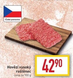 Hovězí vysoký roštěnec