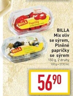 Salát mix se sýrem a olivami Billa