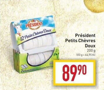 Sýr kozí Petits Chévres Doux Président