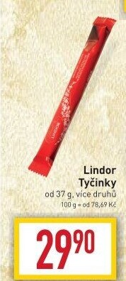 Tyčinka čokoládová Lindor Lindt