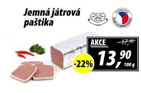 Paštika játrová jemná