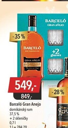 Rum Grand Anejo Ron Barceló - dárkové balení