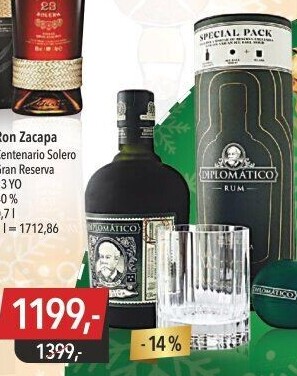 Rum Reserva Exclusiva Diplomatico - dárkové balení