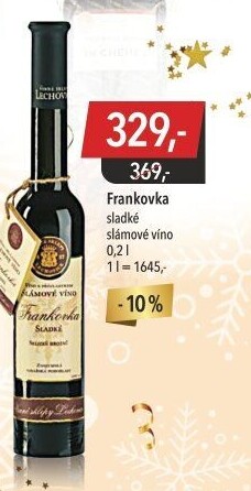 Víno Frankovka Vinné sklepy Lechovice - slámové