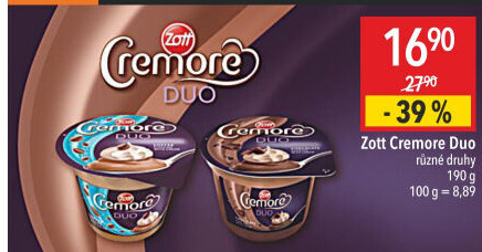 Dezert Cremore Duo Zott
