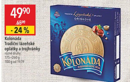 Lázeňské oplatky Kolonáda Opavia
