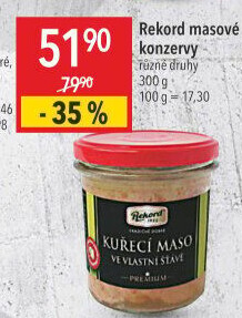 Maso kuřecí ve vlastní šťávě Rekord