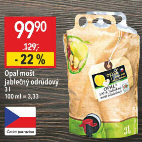 Mošt jablečný Opal