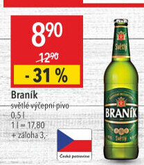 Pivo světlé výčepní 10° Braník