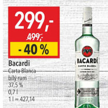 Rum Carta Blanca Bacardi