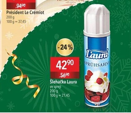 Šlehačka ve spreji Laura