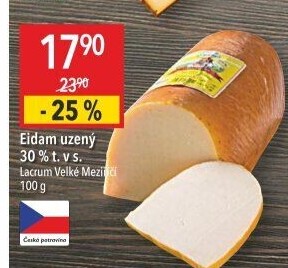 Sýr Eidam uzený 30% Lacrum