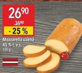 Sýr Mozzarella cihla uzená 45%