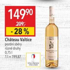 Vína Chateau Valtice - pozdní sběr