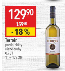 Vína Terroir Vinofol - pozdní sběr