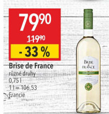 Víno Chardonnay Brise de France