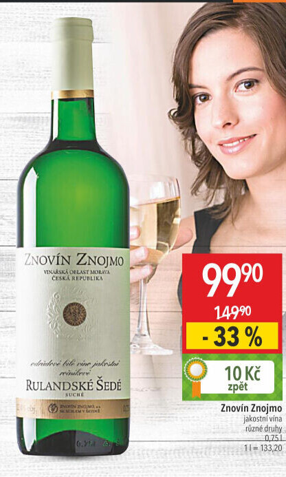 Víno Rulandské šedé Znovín Znojmo