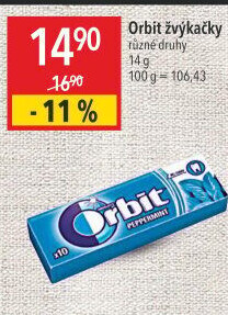 Žvýkačky Orbit