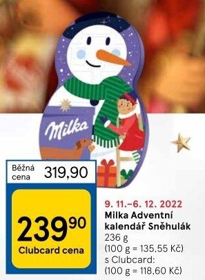 Adventní kalendář Milka
