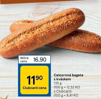 Bageta celozrnná
