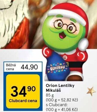 Čokoládový Mikuláš s lentilkami Orion