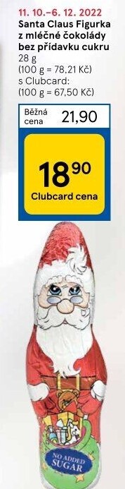 Čokoládový Santabez cukru
