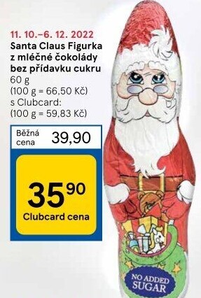 Čokoládový Santabez cukru