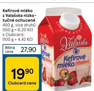 Kefírové mléko ochucené Mlékárna Valašské Meziříčí