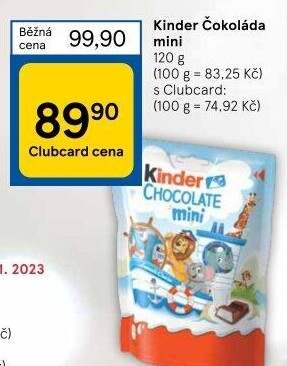Mini čokoládky Kinder