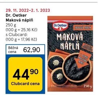 Náplň Dr. Oetker