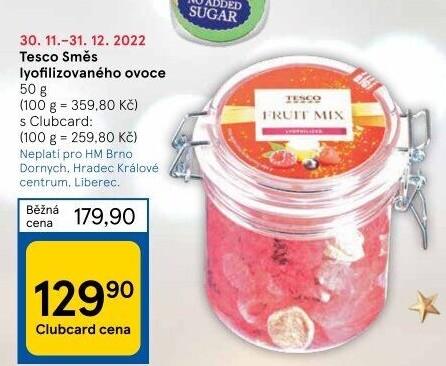 Ovoce sušené mrazem Tesco