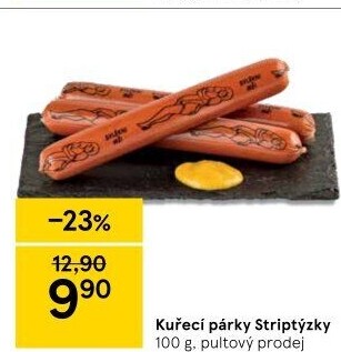 Párky kuřecí striptýzky
