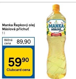 Řepkový olej Manka máslová Fabio