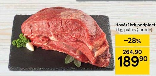 Hovězí přední bez kosti - krk podplečí