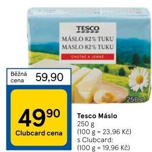 Máslo Tesco