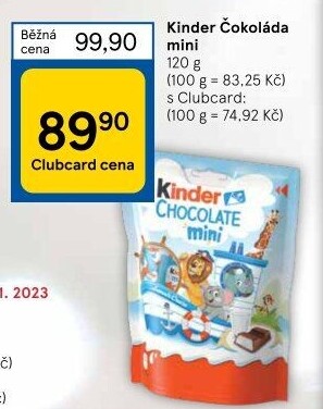 Mini čokoládky Kinder