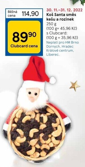 Směs sušeného ovoce a ořechů - košík