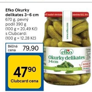 Okurky delikates Efko