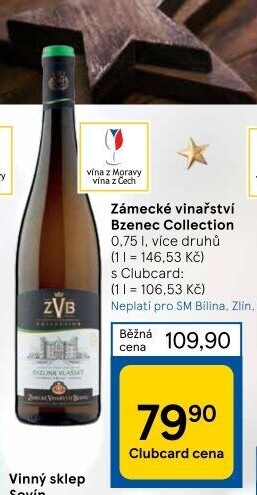 Vína Collection Zámecké vinařství Bzenec
